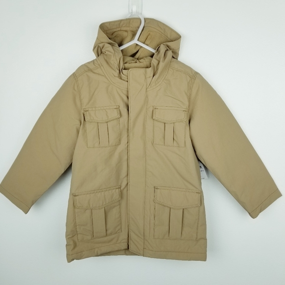 Old Navy Tan Unisex Utility Hooded Jacket NWT